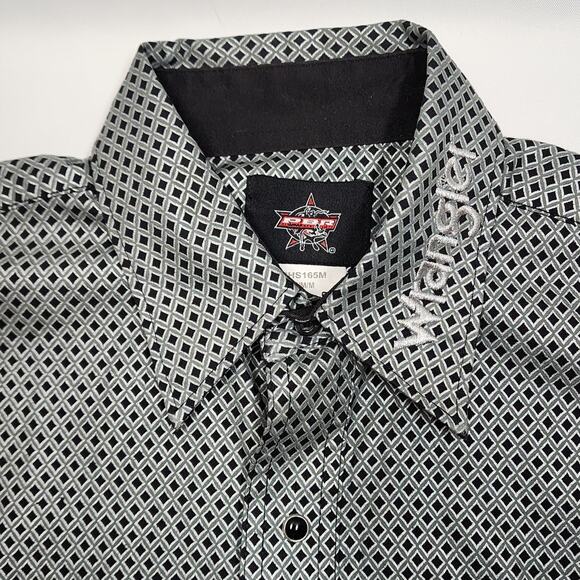 Wrangler Pro Bull Rider Long Sleeve Button-Up Medium Diamond Pattern - Picture 4 of 10
